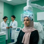 علاج الاكتئاب باستخدام التحفيز المغناطيسي المتكرر عبر الجمجمة في مشهد